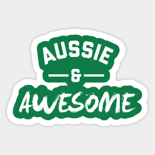 Aussie and Awesome Sticker